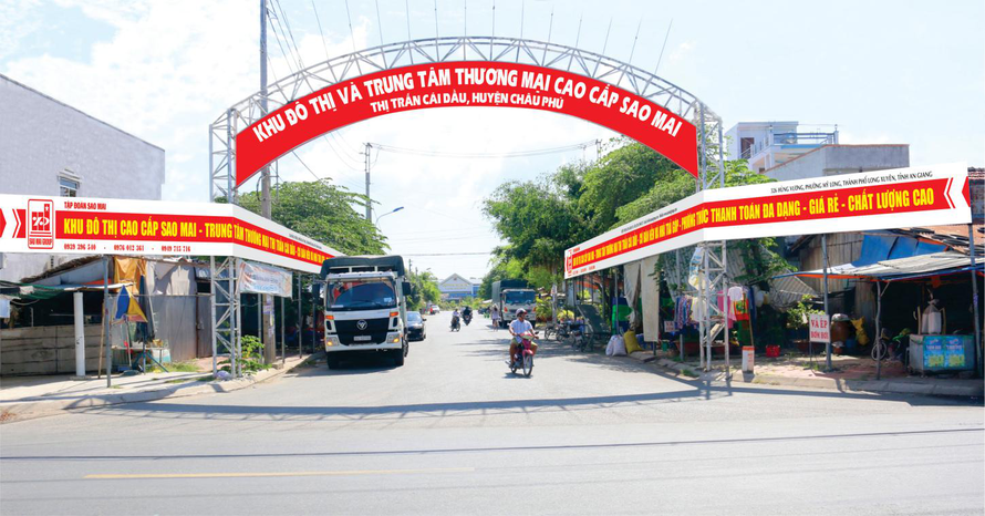 Khu đô thị cao cấp Sao Mai là một trong những dự án góp phần giúp thị trấn Cái Dầu đạt chuẩn đô thị loại IV