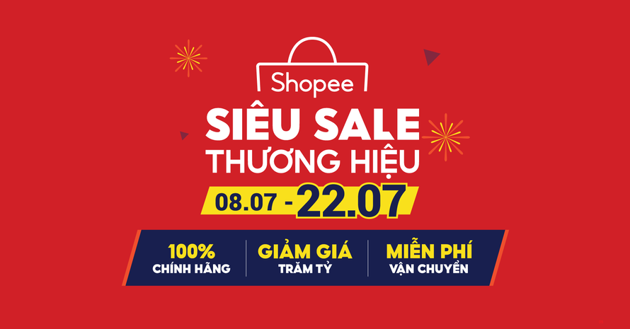 Shopee khởi động chương trình 'Siêu Sale Thương Hiệu' với hàng nghìn sản phẩm chính hãng 