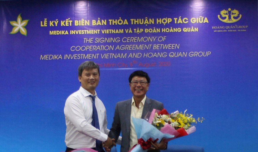 Lãnh đạo Medika Vietnam và HQC bắt tay đánh dấu sự hợp tác phát triển hệ thống bệnh viện quốc tế và dịch vụ y tế