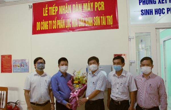 Đại diện lãnh đạo Sở Y tế tỉnh Quảng Ngãi chân thành cảm ơn sự hỗ trợ tích cực của PVN/BSR đối với tỉnh Quảng Ngãi