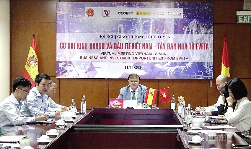 Thứ trưởng Đỗ Thắng Hải chủ trì tại Hội nghị giao thương trực tuyến cơ hội kinh doanh và đầu tư Việt Nam - Tây Ban Nha từ EVFTA 2020 tại Việt Nam