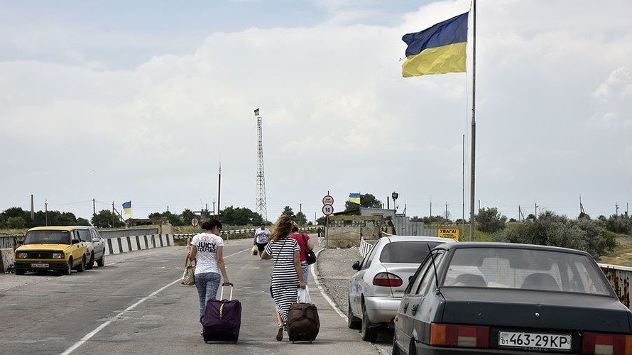 Biên giới Nga-Ukraine tại Dzhankoi. Ảnh: Ria