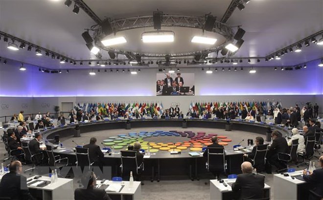 Toàn cảnh lễ khai mạc Hội nghị thượng đỉnh Nhóm các nền kinh tế phát triển và mới nổi hàng đầu thế giới (G20) tại Buenos Aires (Argentina) ngày 30/11/2018.(Ảnh: AFP/TTXVN)