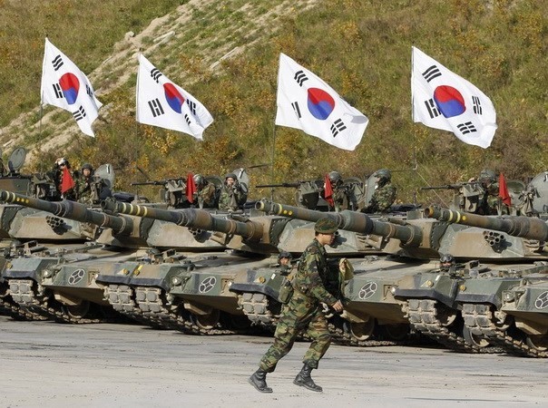 Dàn xe tăng của quân đội Hàn Quốc.