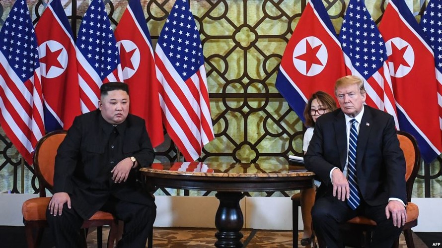 Tổng thôngs Mỹ Donald Trump và lãnh đạo Triều Tiên Kim Jong Un.