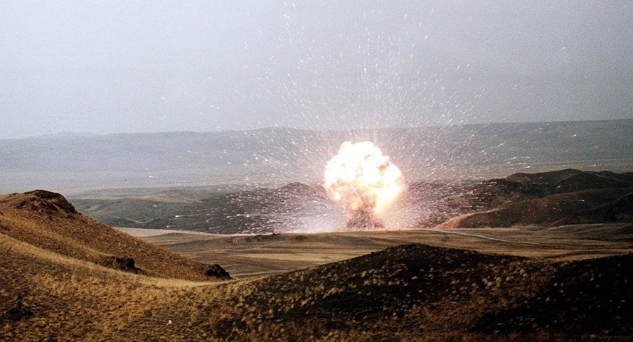 Một vụ nổ của tên lửa tầm ngắn SS-23