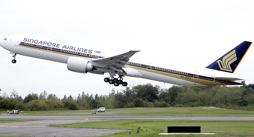 Một chiếc Boeing của Singapore Airlines. Ảnh: AP