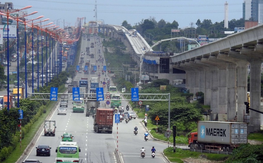 Dự án đường sắt đô thị số 1 TPHCM, tuyến Bến Thành- Suối Tiên được điều chỉnh tăng mức tổng đầu tư rất lớn. Ảnh: Huy Thịnh