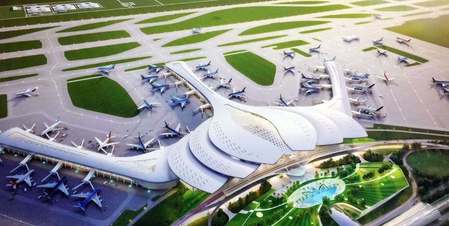 Mô hình dự án sân bay Long Thành Ảnh: P.V