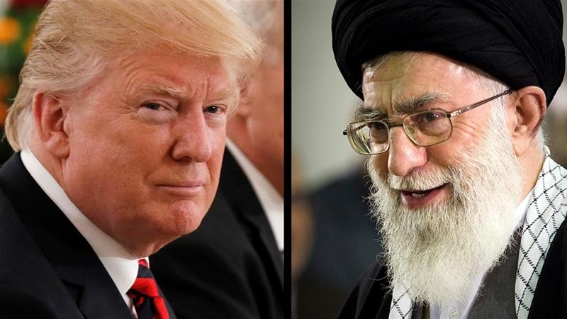 Tổng thống Donald Trump lần đầu tiên ban hành lệnh trừng phạt nhằm vào nhà lãnh đạo tối cao của Iran Khamenei Ảnh: Aljazeera