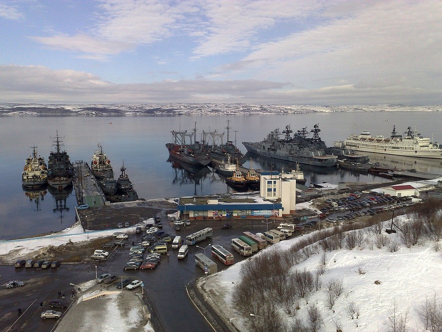 Quân cảng Severomorsk, nơi con tàu gặp nạn được kéo về sửa chữaảnh: wikidata