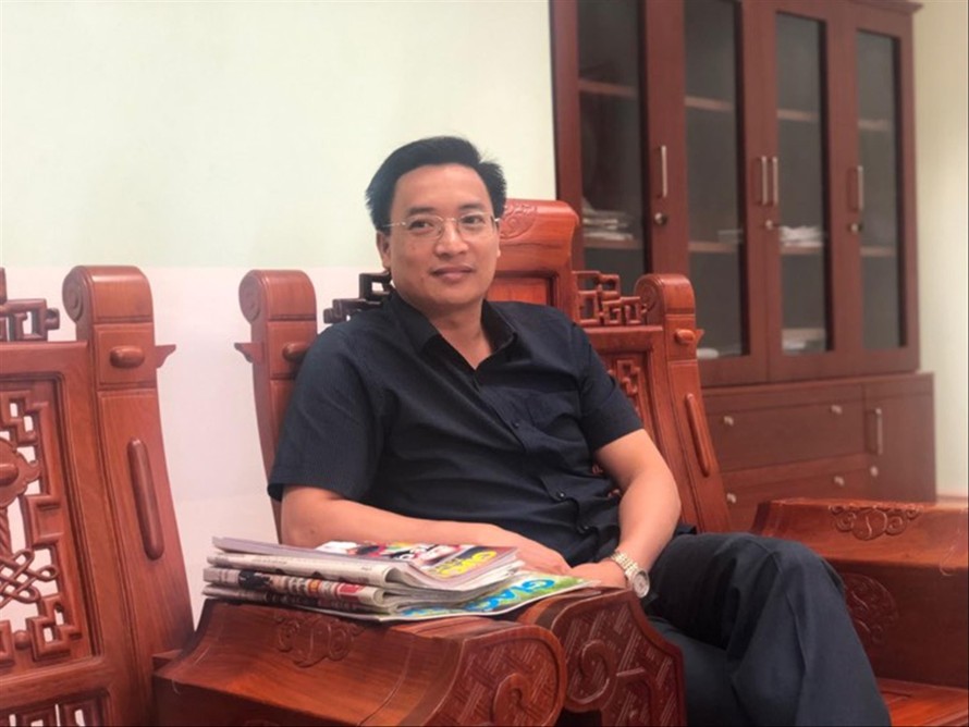 Ông Nguyễn Văn Huyến tại buổi làm việc với phóng viên