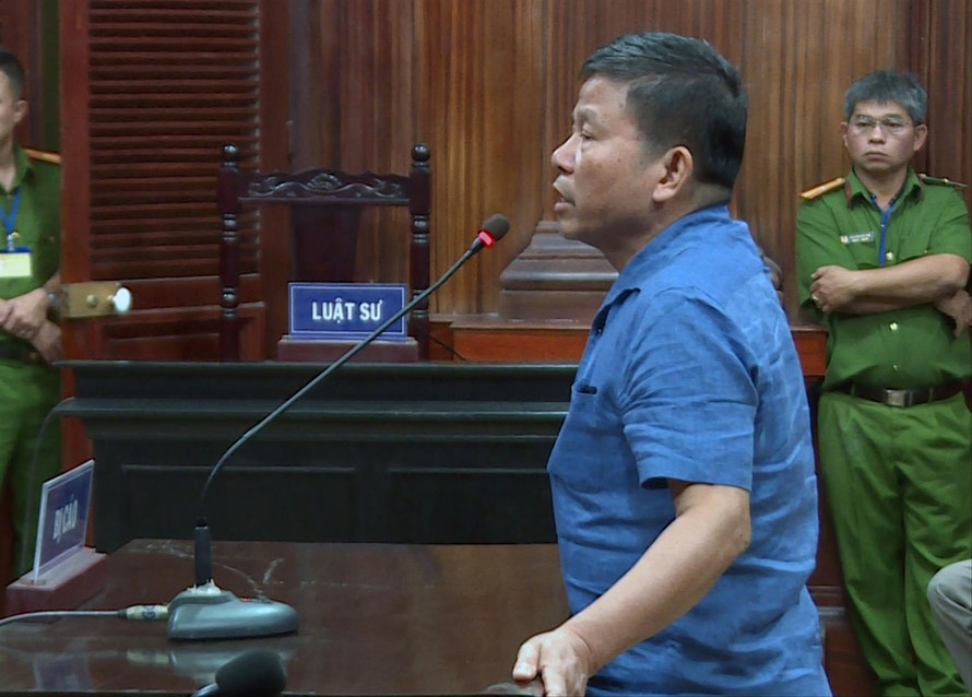 Bị cáo Châu Văn Khảm bị tuyên án cao nhất trong số 6 bị cáo với 12 năm tù Ảnh: T.C
