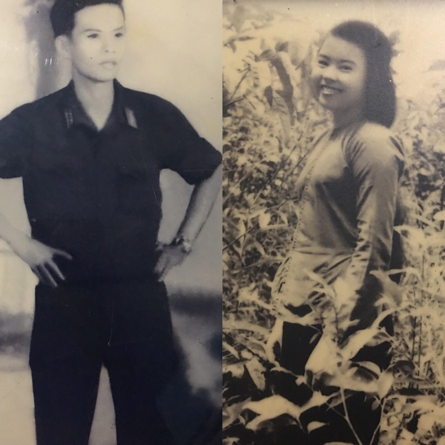 Cựu TNXP Bùi Thị Đầm và Lê Minh Công thời trẻ ẢNH: NVCC