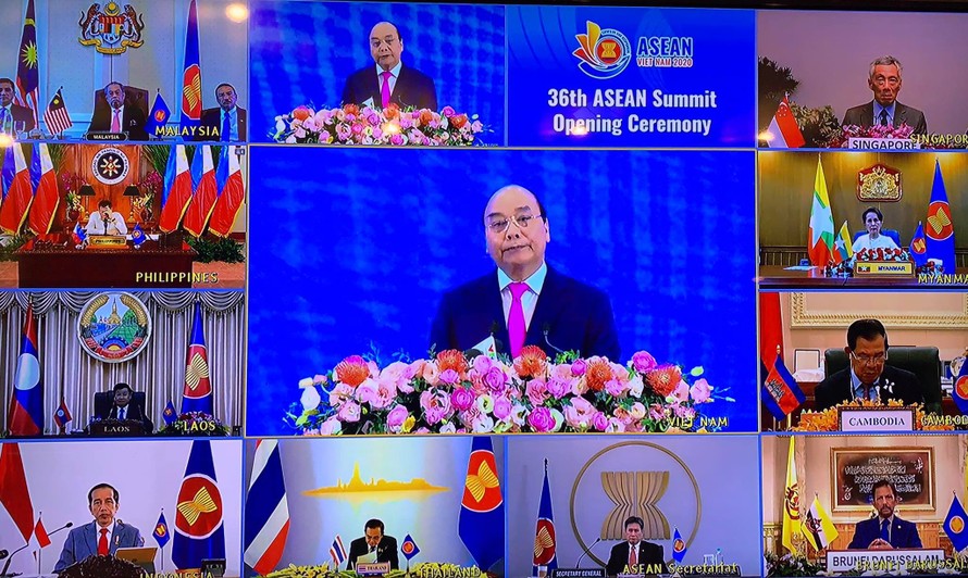 Thủ tướng Nguyễn Xuân Phúc chủ trì Hội nghị cấp cao ASEAN lần thứ 36 trực tuyếnảnh: Như Ý