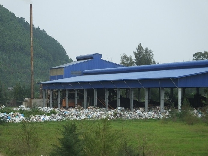 Nhà máy xử lý rác thải ở Hoăng Trường đang ngừng hoạt động