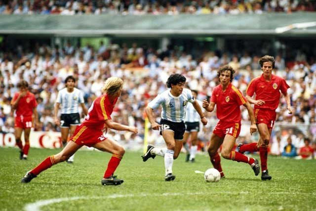 Maradona tại World Cup 1986.