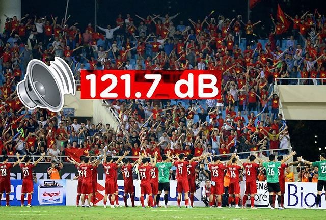 CĐV Việt Nam phát ra cường độ âm thanh lớn nhất tại AFF Cup 2018.