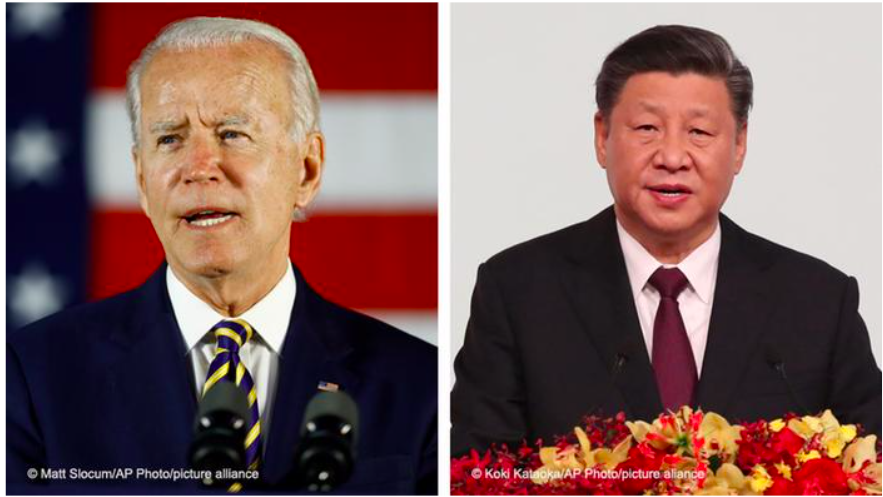 Tổng thống Mỹ Joe Biden (trái) và Chủ tịch Trung Quốc Tập Cận Bình. Ảnh: AP