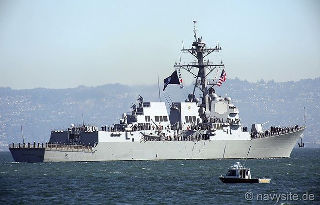 USS Stockdale, con tàu vừa đi ngang qua eo biển Đài Loan Ảnh: navysite.de 