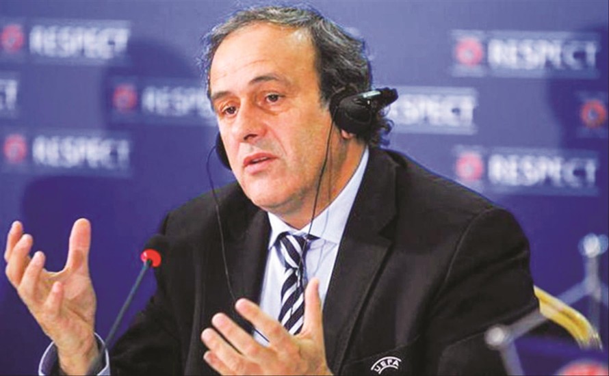 Ông Michel Platini khi còn là chủ tịch Liên đoàn bóng đá châu Âu UEFA 