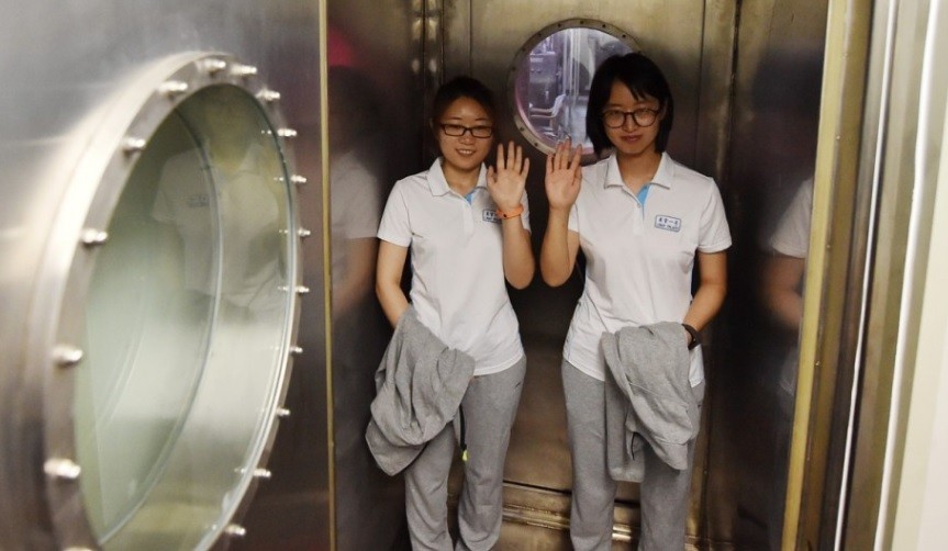 Các sinh viên Trung Quốc sẽ sống thử nghiệm 200 ngày trên không gian.Ảnh: SCMP