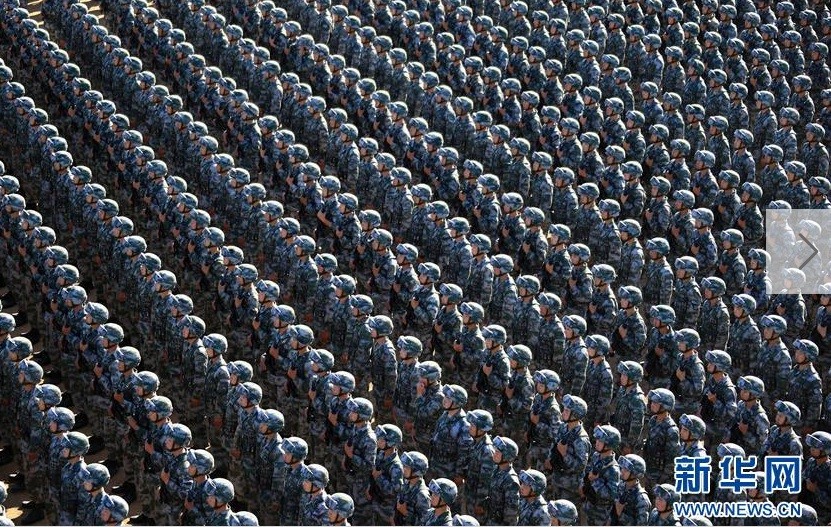 12.000 quân nhân tham gia lễ duyệt binh. Ảnh: Tân Hoa xã