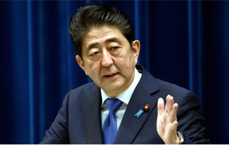 Thủ tướng Shinzo Abe đang đánh cược với cuộc bầu cử sớm vào tháng 10. Ảnh: Tân Hoa