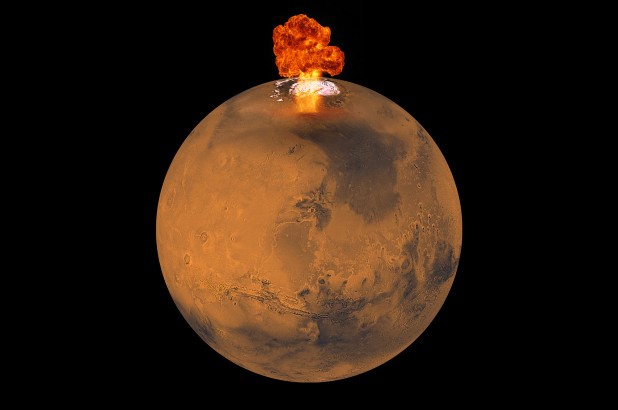 Ý tưởng ném bom để giải phóng khí CO2 và tăng độ dày của khí quyển trên sao Hỏa là không khả thi. 