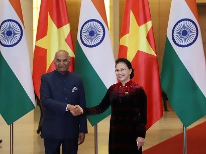 Chủ tịch Quốc hội Nguyễn Thị Kim Ngân hội kiến Tổng thống Ấn Độ Ram Nath Kovind. Ảnh: Như Ý