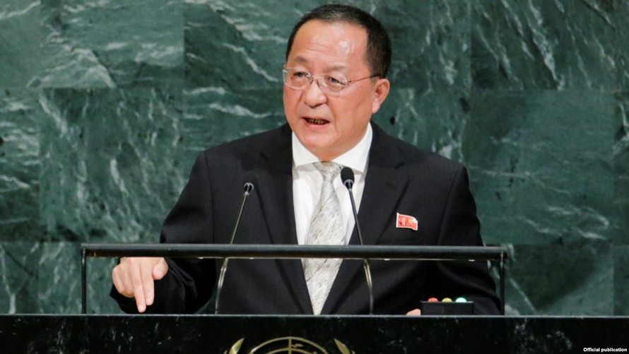 Bộ trưởng Ngoại giao Triều Tiên Ri Yong Ho. Ảnh: Getty Images