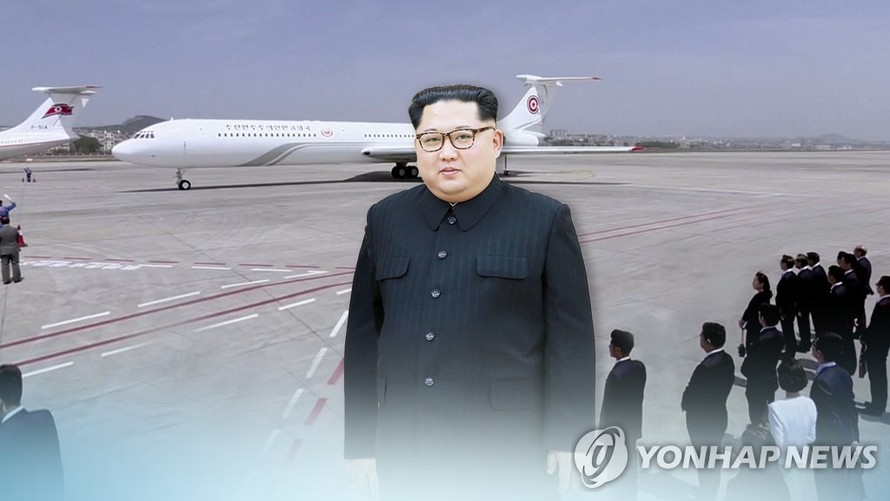 Ảnh minh họa của Yonhap về việc Chủ tịch Triều Tiên Kim Jong-un sẽ tới Hà Nội gặp Tổng thống Mỹ Donald Trump bằng máy bay.
