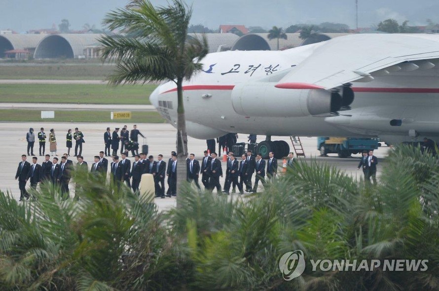Khoảng 100 vệ sỹ của Chủ tịch Kim Jong-un đã tới Hà Nội. Ảnh:Yonhap.