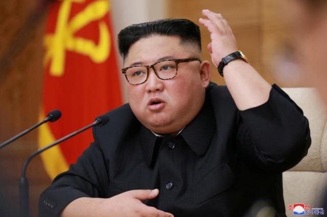 Ông Kim phát biểu tại phiên họp toàn thể của Đảng Lao động Triều Tiên ngày 9/4.