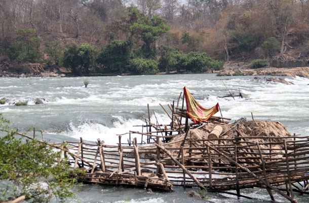 Đập Don Sahong ở Lào, nơi được xây dựng nhà máy thủy điện,