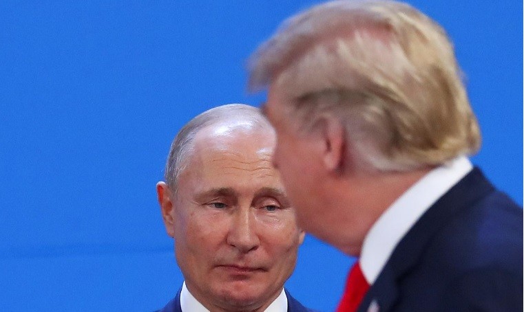 Tổng thống Nga Vladimir Putin và Tổng thống Mỹ Donald Trump tại cuộc họp thượng đỉnh G20 năm ngoái tại Argentina. Ảnh: Getty Images.