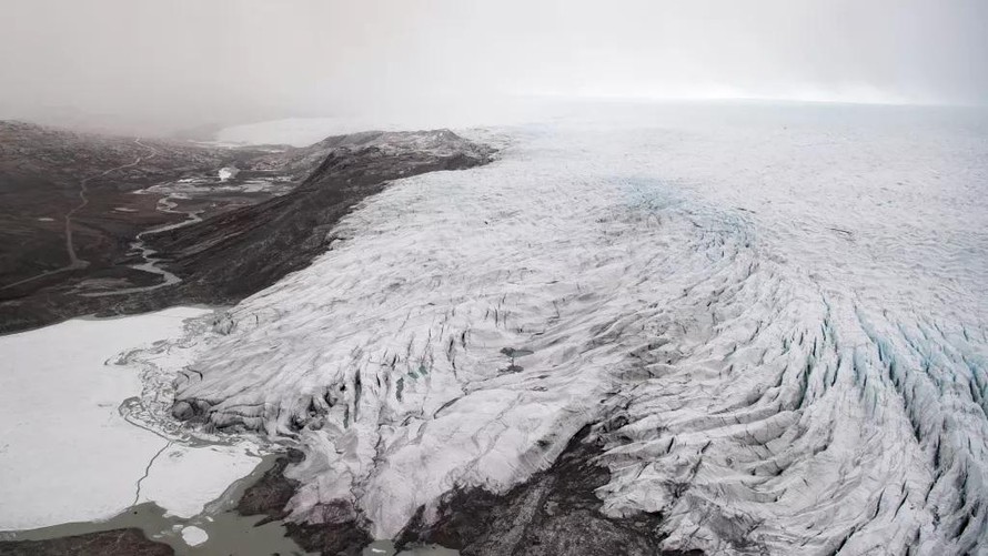 Băng ở Greenland được nhìn thấy hồi tháng 5 năm nay.
