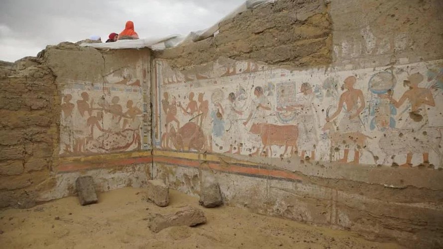 Phát hiện ngôi mộ cổ từ thời pharaoh Ramses II tại Saqqara 