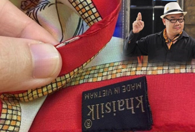 Ông Hoàng Khải, chủ thương hiệu Khaisilk thừa nhận bán khăn lụa Trung Quốc từ những năm 90.