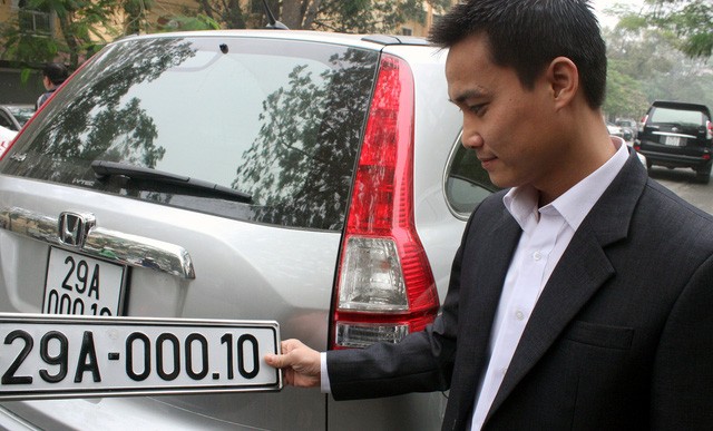 Bộ Công an đã trình Thủ tướng đề án đấu giá biển số xe đẹp. Ảnh minh họa.