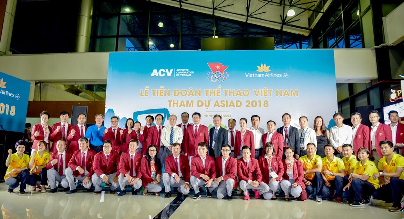 Đoàn thể thao Việt Nam lên đường dự ASIAD 2018.