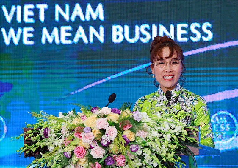 Nữ doanh nhân nổi tiếng Nguyễn Thị Phương Thảo là diễn giả duy nhất đại diện cho doanh nghiệp tư nhân Việt Nam trong phần thảo luận tại Hội nghị Thượng đỉnh Kinh doanh Việt Nam 2018, bên lề WEF ASEAN 2018.