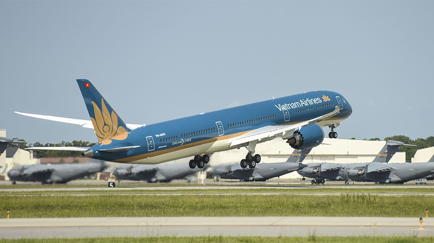 Siêu máy bay Boeing 787-10 Dreamliner cất cánh rời Mỹ về Việt Nam ngày 15/8.