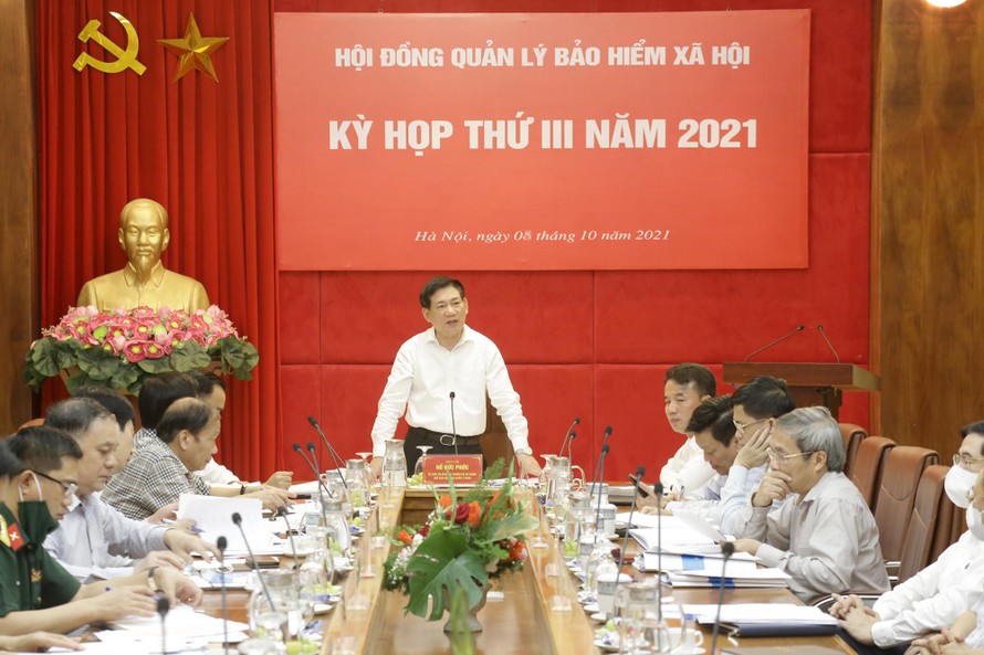 Bộ trưởng Tài chính Hồ Đức Phớc - Chủ tịch Hội đồng quản lý BHXH Việt Nam chủ trì kỳ họp thứ III năm 2021 của Hội đồng