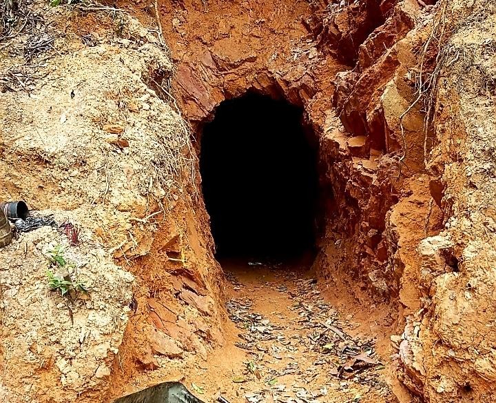 Những hầm khai thác vàng trái phép do "vàng tặc" tạo nên giữa vùng lõi rừng phòng hộ tại TT-Huế.
