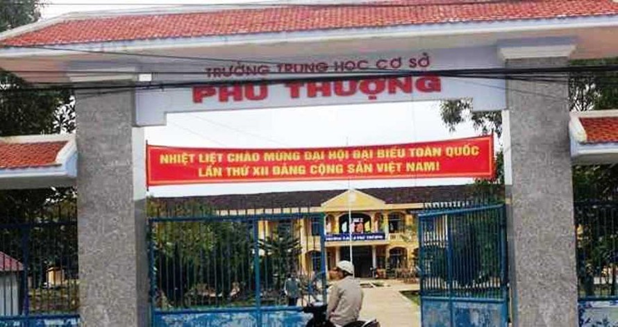Trường THCS Phú Thượng, một trong nhiều trường học sáp nhập từ huyện Phú Vang về TP Huế