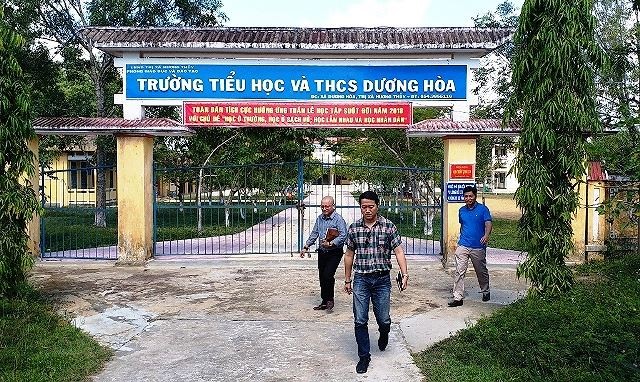 Trường TH&THCS Dương Hòa, nơi rộ lên nghi vấn chấn động hiệu trưởng vỡ nợ, hiện đi khỏi nơi cư trú và không đến nhiệm sở 