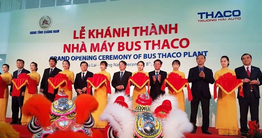 Phó Thủ tướng Trịnh Đình Dũng dự lễ Khánh thành nhà máy Bus Thaco