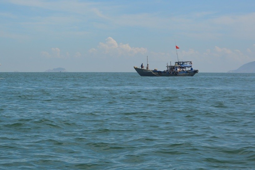 Biển Cù Lao Chàm nơi tàu cá bị đâm chìm trên biển. Ảnh minh họa.