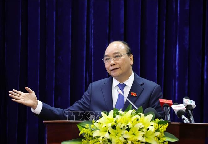 Thủ tướng Nguyễn Xuân Phúc phát biểu tại lễ kỷ niệm. Ảnh: TTXVN